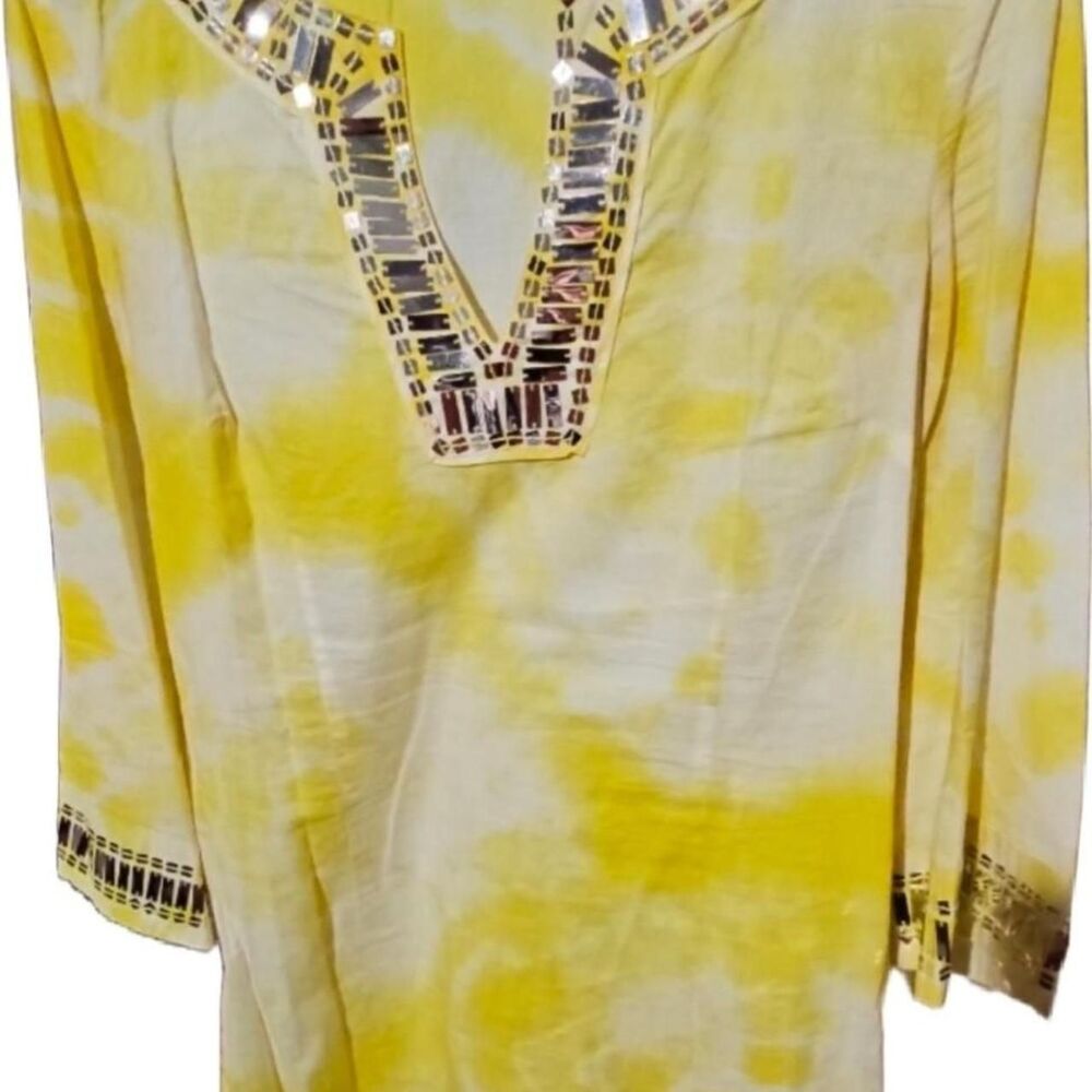 Unbranded Women's Yellow and Silver Blouse
